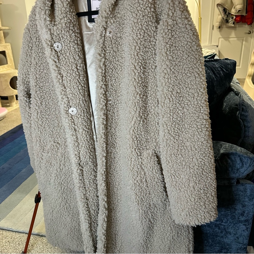 Bcbgeneration Hooded Button-Front Teddy Bear Coat… - image 8